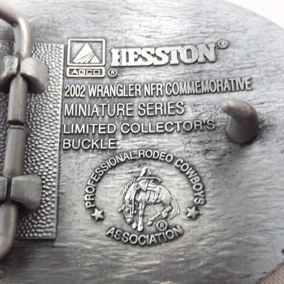 2002 National Finals Rodeo NFR Montana Silversmiths Mini Belt Buckle - Picture 8 of 9